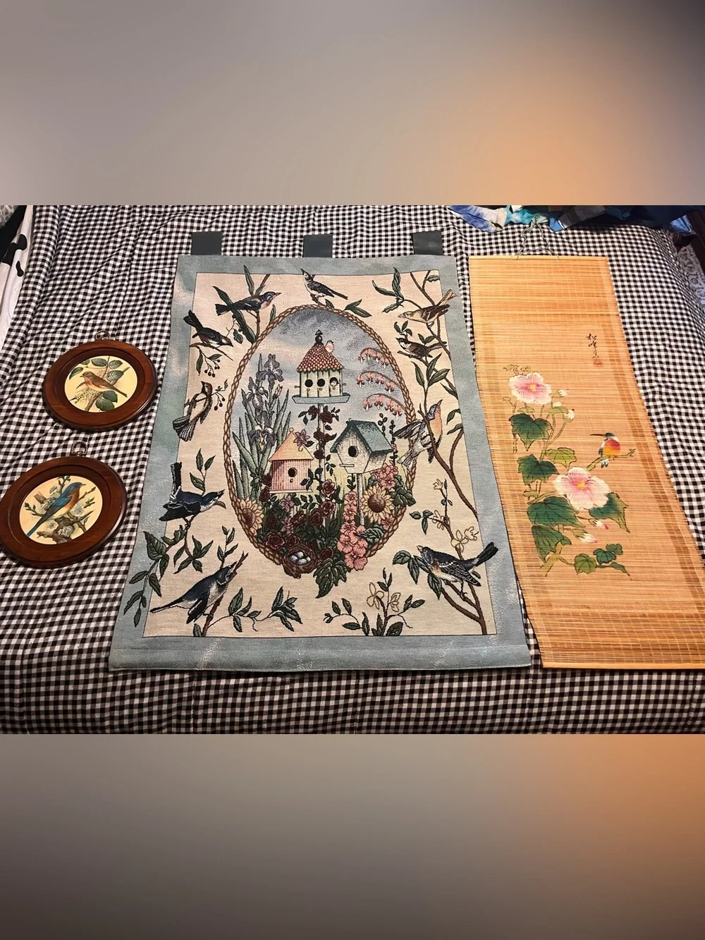 Decorative Birdhouse Tapestry Wall Hangings and bird pics